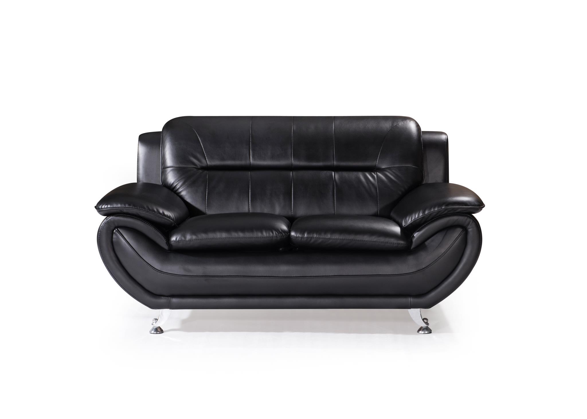 

    
MYCO Furniture Kora Sectional Living Room Set Black KR400-BK-Set-2
