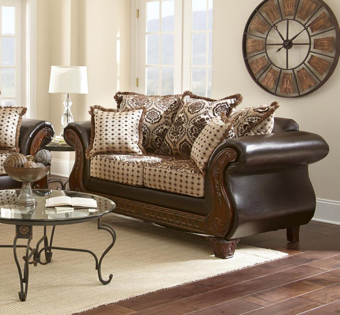 

    
MYCO Furniture La Verne Classic Brown Leather Beige Fabric Living Room Set 2 Pcs
