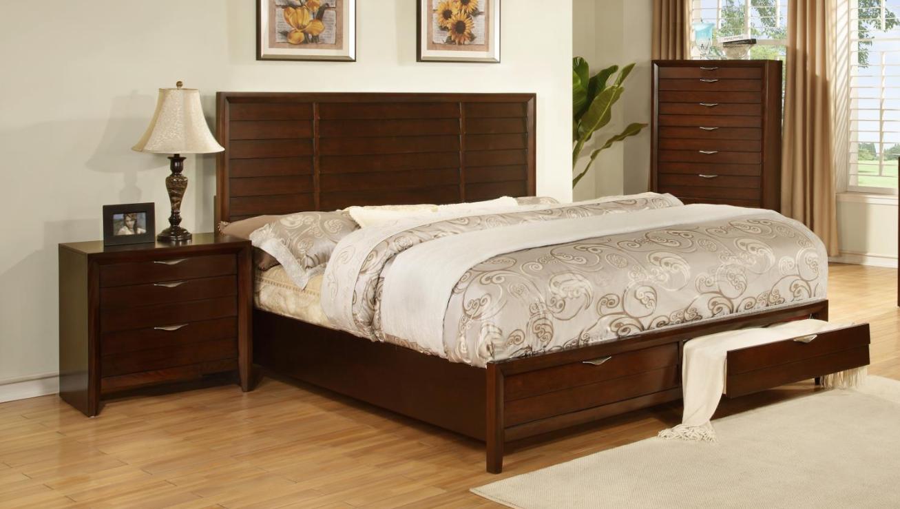 

    
MYCO Furniture LN470Q Lancaster Light Espresso Finish Queen Storage Bedroom Set 2Pcs

