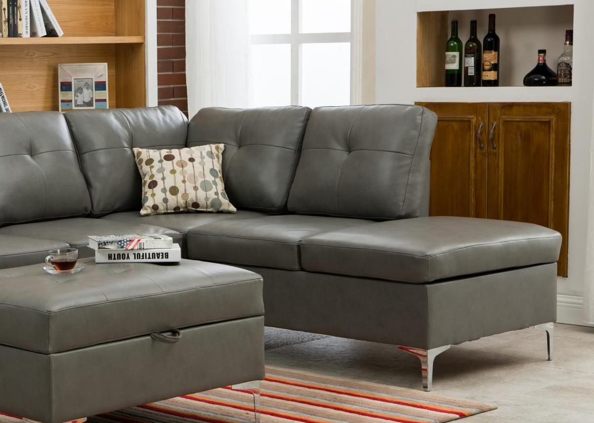 

    
MYCO Furniture Macy Sectional Corner Sofa Gray 7601-GY
