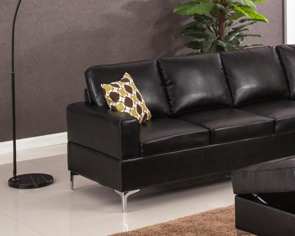 

    
MYCO Furniture Maya Modern Black Bonded Leather Sectional w/Storage Ottoman
