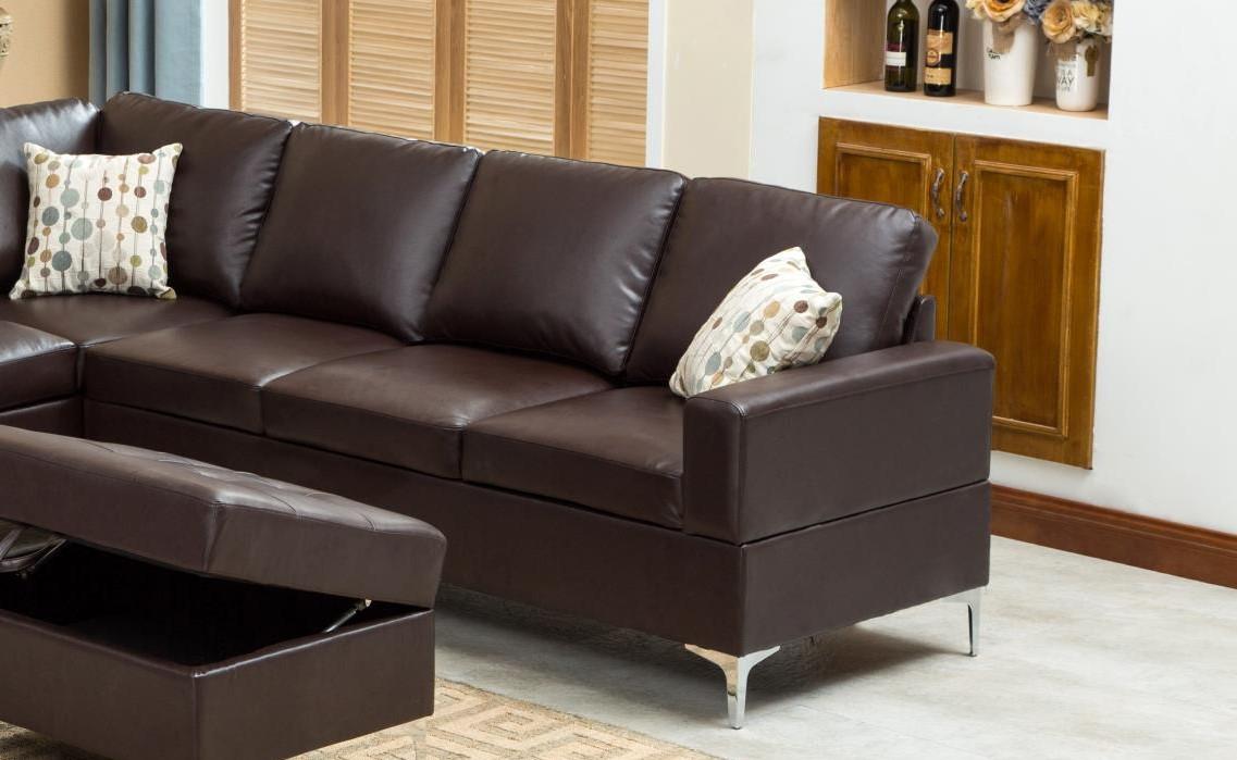 

    
MYCO Furniture Maya Sectional Corner Sofa Chocolate 7600-CH
