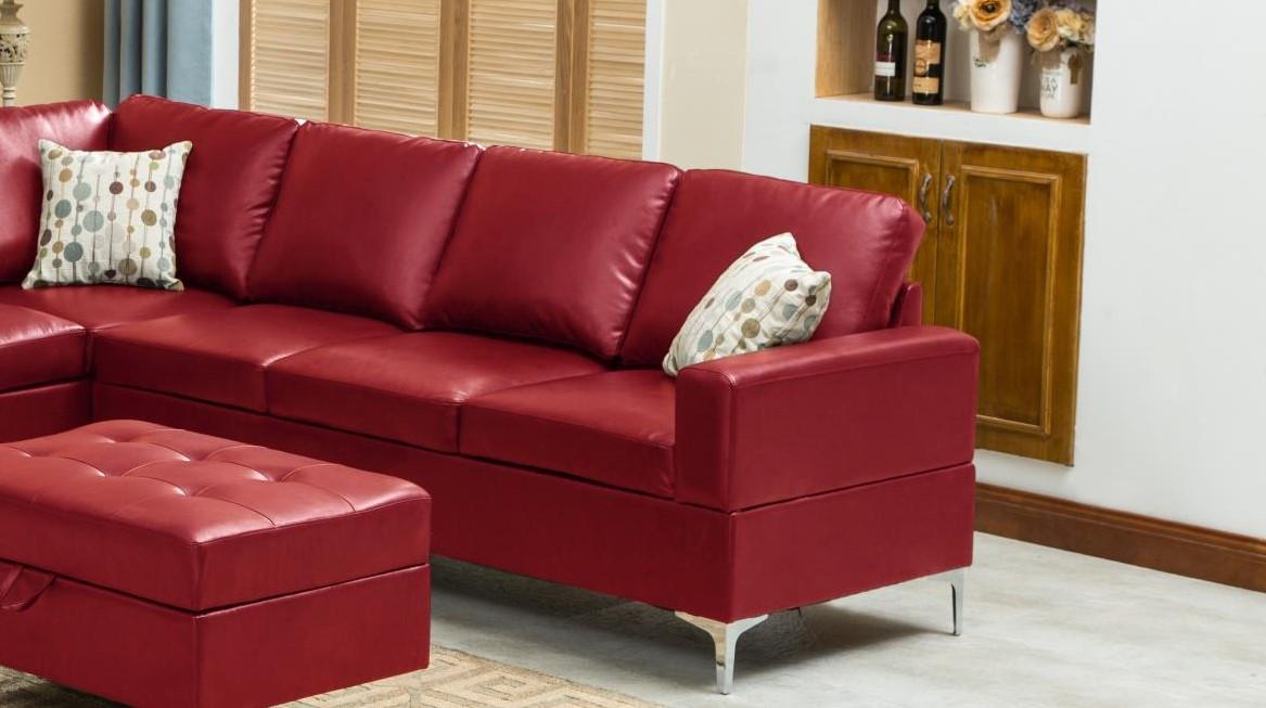 

    
MYCO Furniture Maya Sectional Corner Sofa Red 7600-RD
