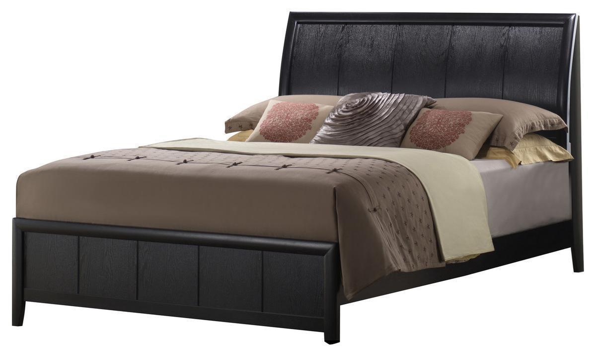 

    
MYCO Furniture MN4840-Q Monet Black Queen Sleigh Bed Set 3Pcs w/2 Nightstands

