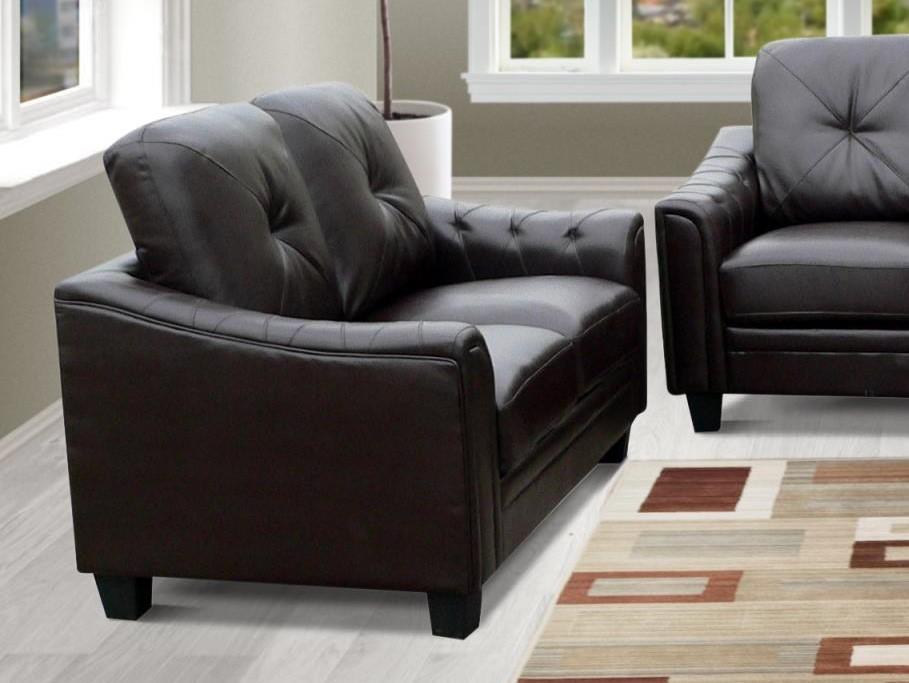 

                    
MYCO Furniture Walden Sofa Loveseat and Chair Set Black Bonded Leather Purchase 
