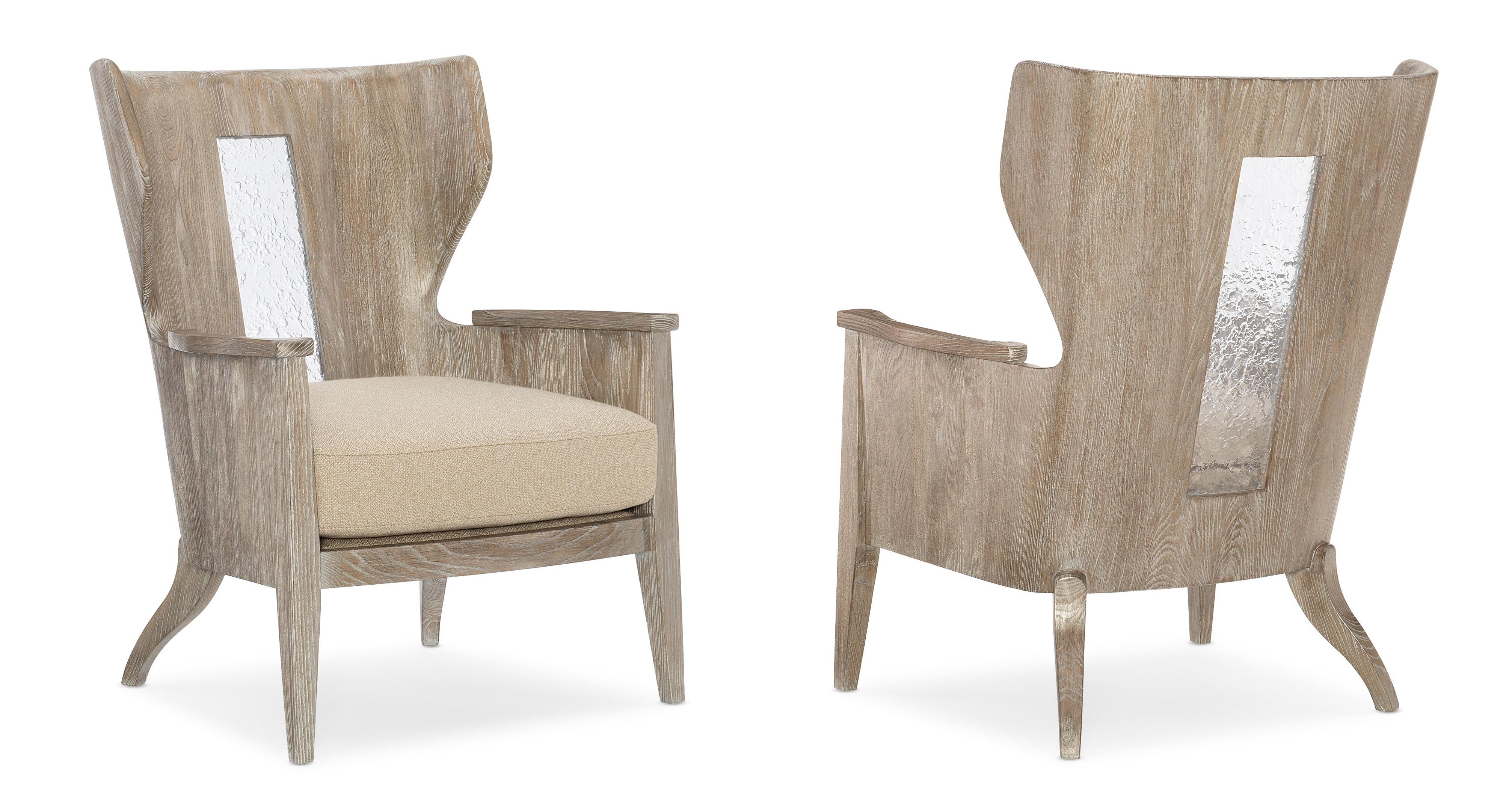 

    
Natural Driftwood-finished Frame Accent Chair Set 2Pcs PEEK A BOO by Caracole
