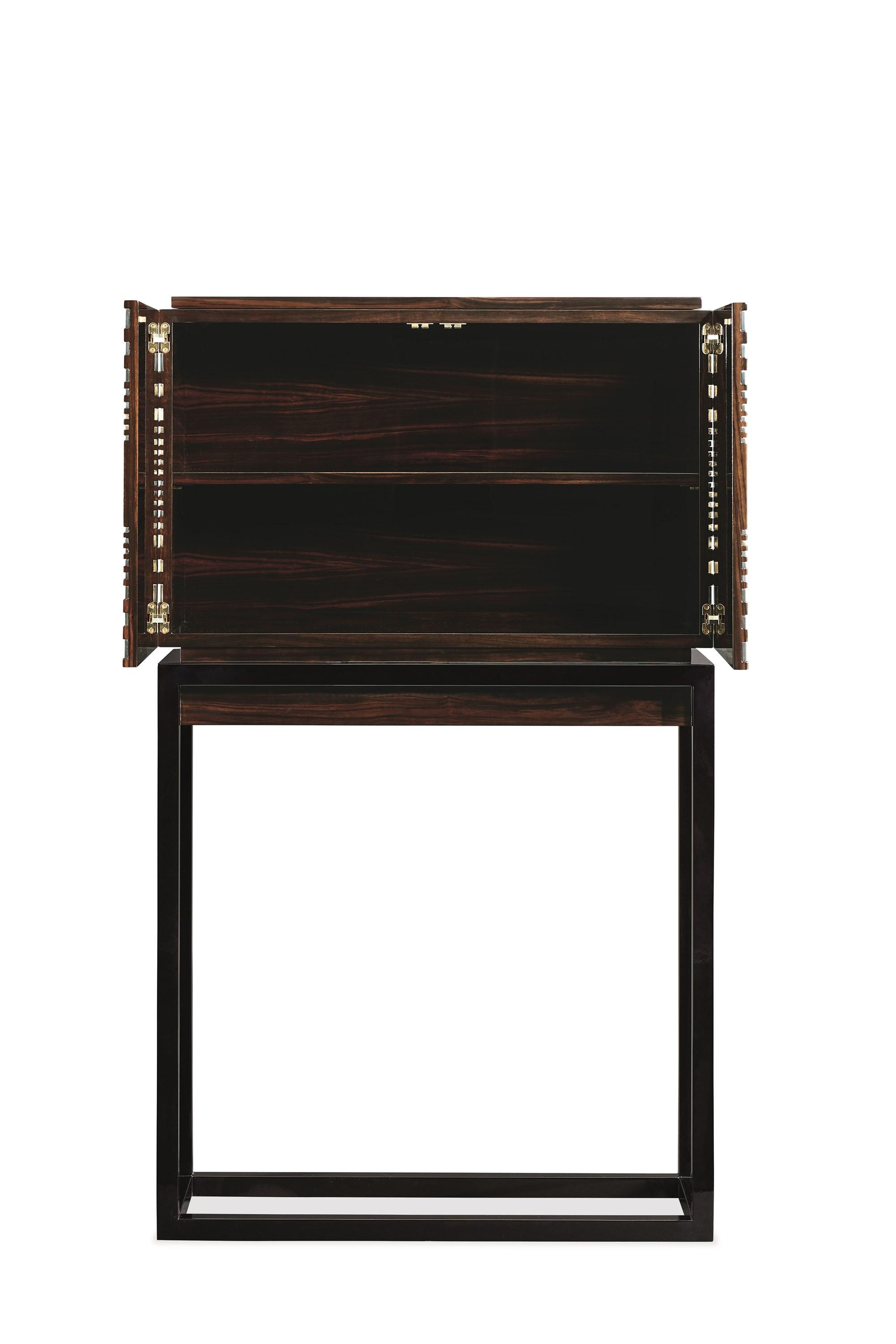 

    
Natural Ebony & French Brass Metal Inlays THE DIVERGENT CHEST by Caracole
