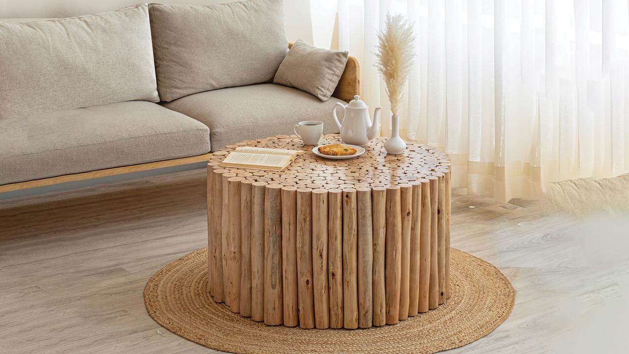 

    
Natural Finish High-Quality Wood Coffee Table T1009-32 Galaxy Home Modern
