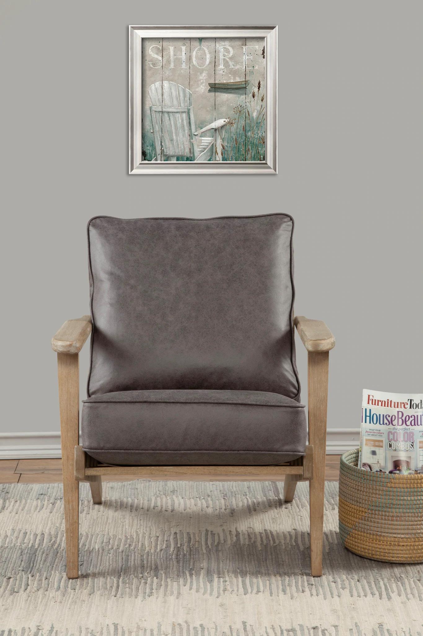 

        
Alpine Furniture ARTICA Arm Chair Set Dark Grey/Natural Faux Leather 840108501609
