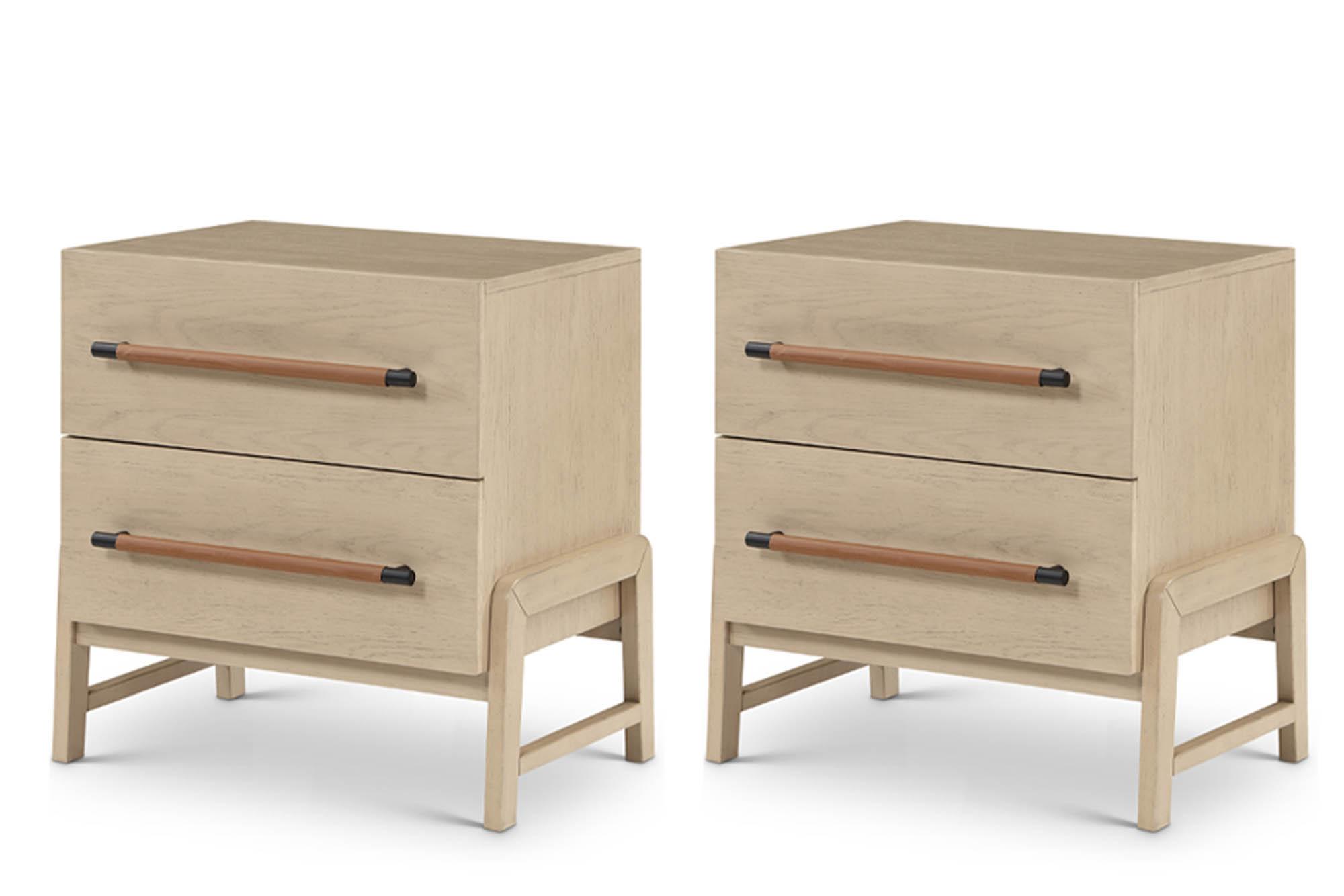 Contemporary, Modern Nightstand Set 360Natural-NS-Set 360Natural-NS-Set in Natural 