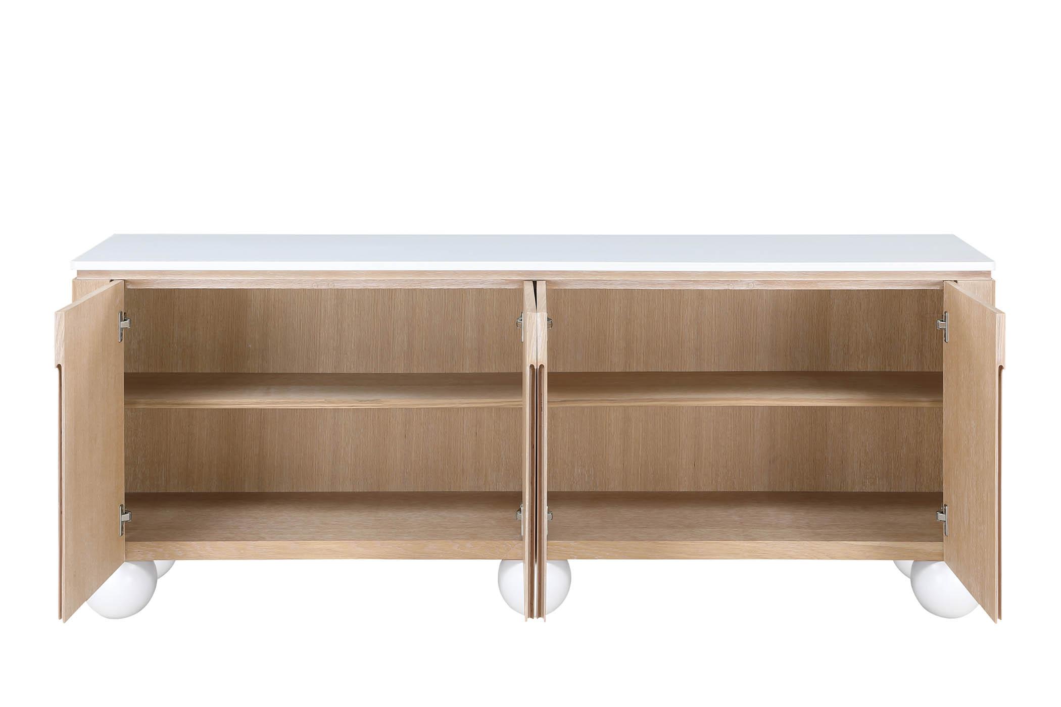

        
Meridian Furniture 77022Natural Sideboard Natural/White  094308311012
