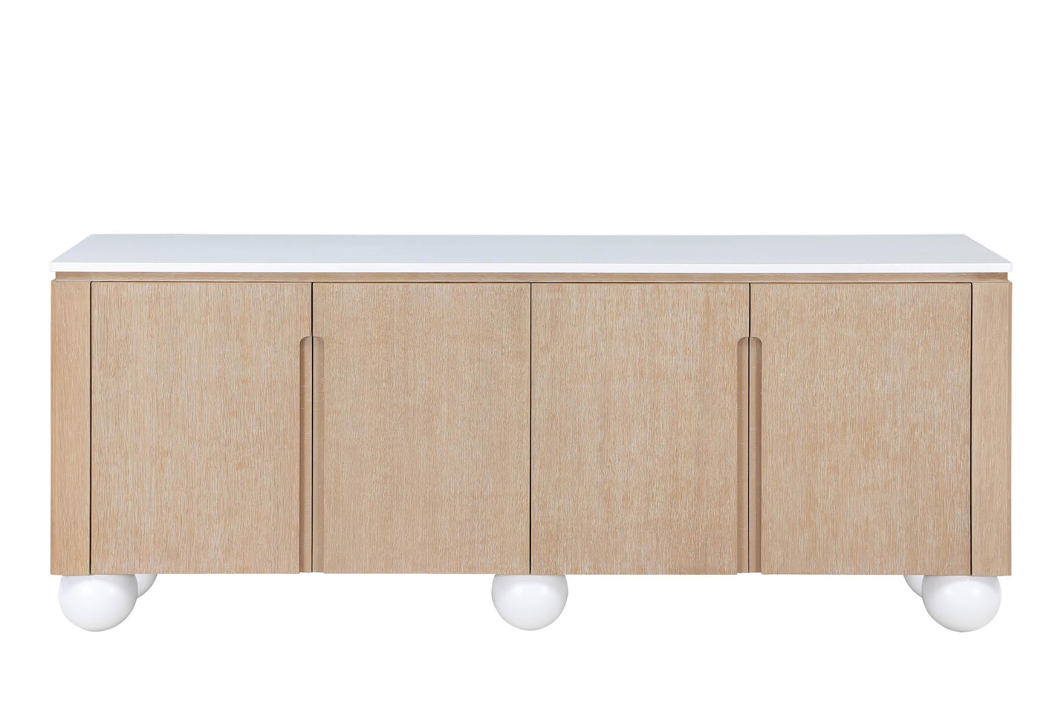 

    
Meridian Furniture 77022Natural Sideboard Natural/White 77022Natural
