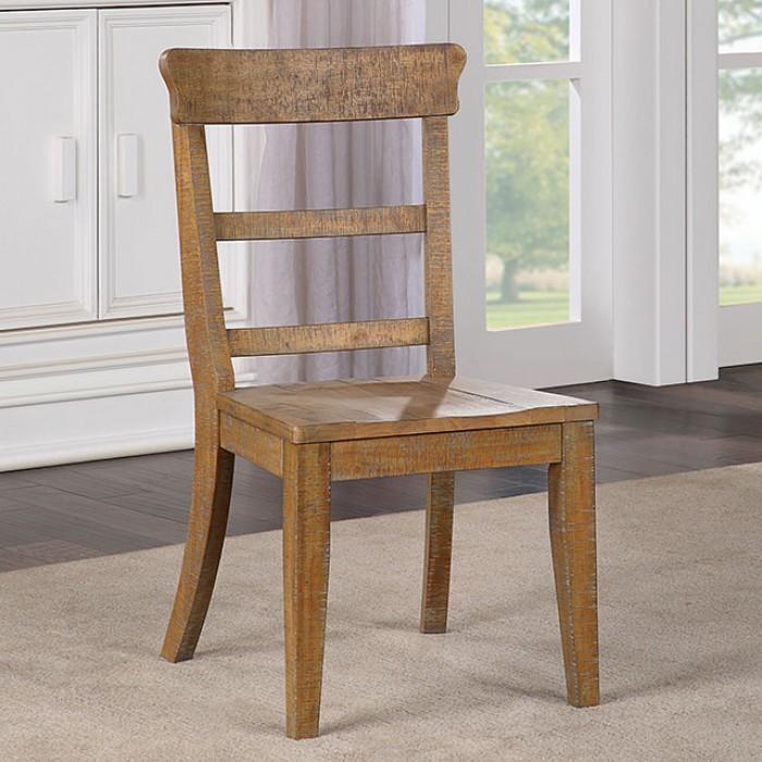 Rustic Dining Side Chair CM3389NT-SC Leonidas CM3389NT-SC-2PC in Natural 