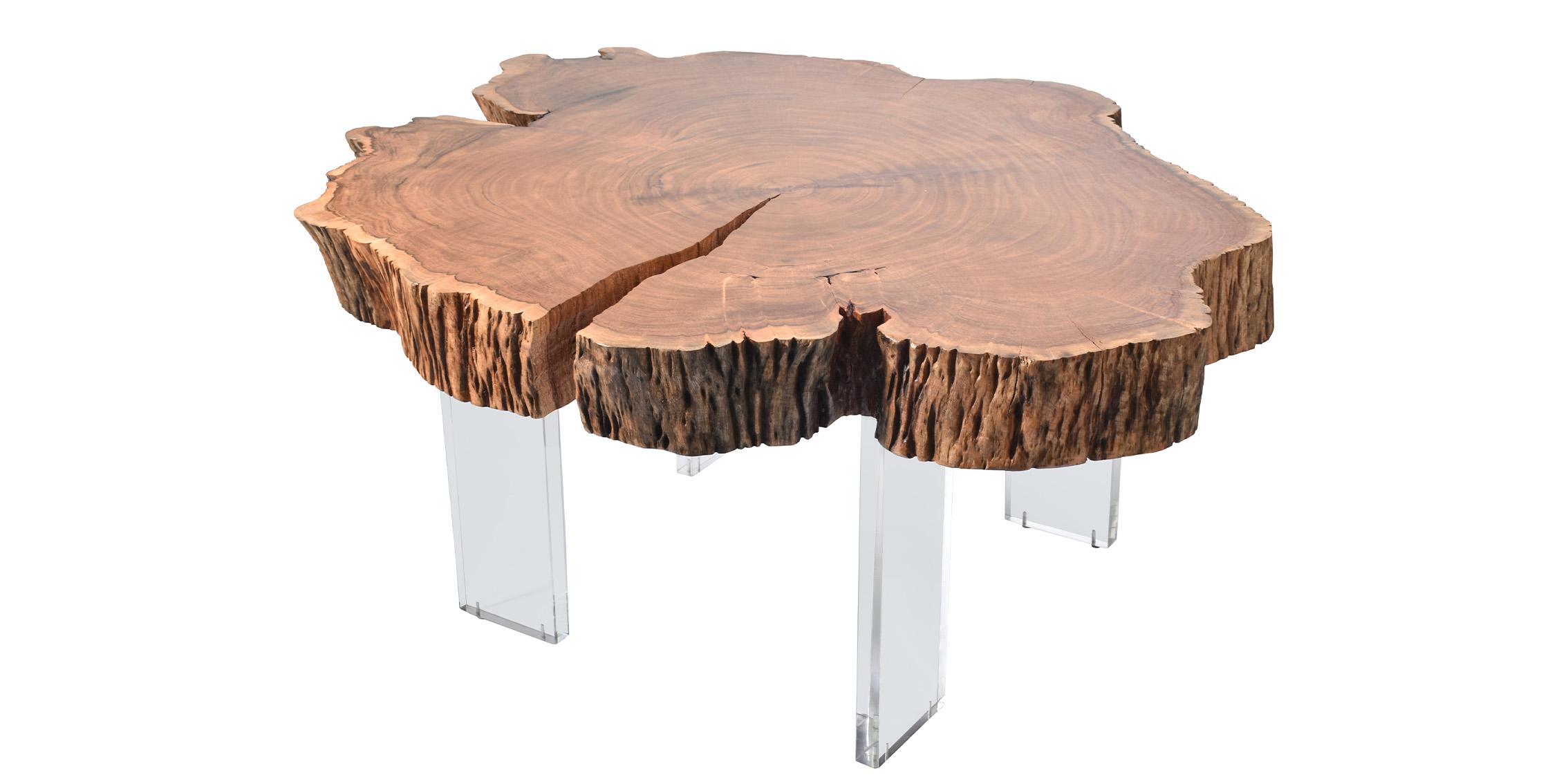 

    
Natural Wood & Acrylic Coffee Table WOODLAND 258-CT Meridian Modern
