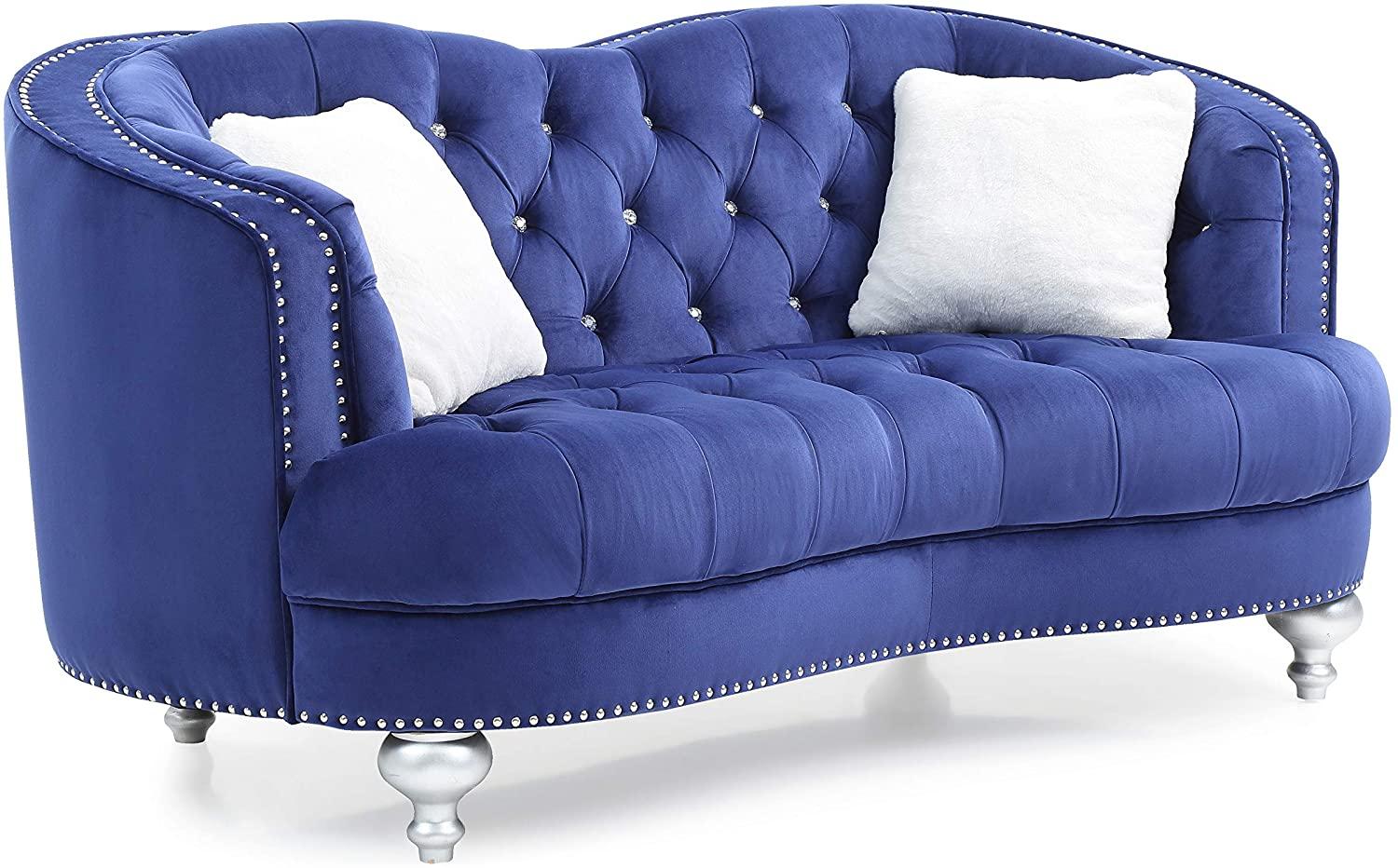 

    
Galaxy Home Furniture AFREEN Sofa Set Navy blue GHF-808857532527-Set-2

