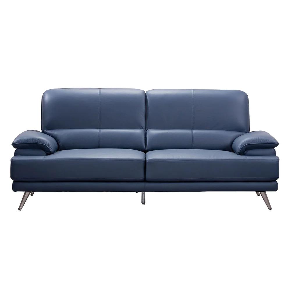 

    
Navy Blue Genuine Leather Sofa Set 3Pcs EK523-NB-SF American Eagle Modern
