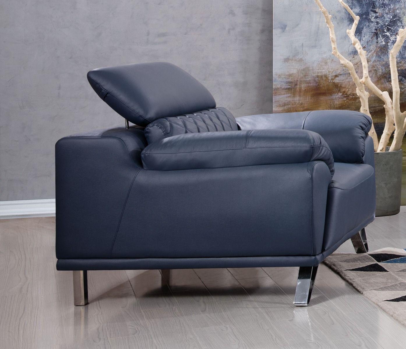 

                    
American Eagle Furniture EK529-NB-SF Sofa Set Navy blue Italian Leather Purchase 
