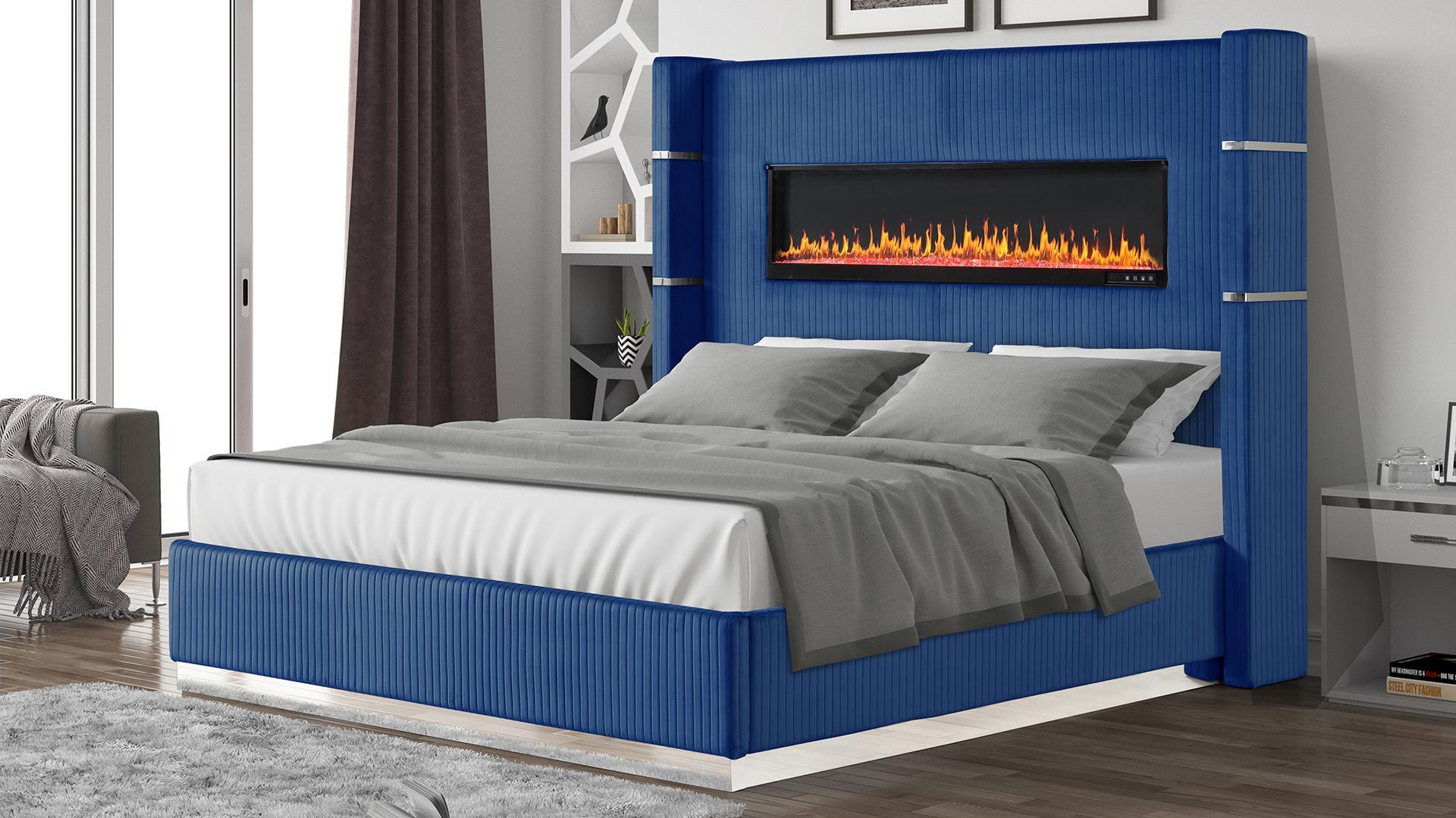 Galaxy Home Furniture LIZZELE Navy Platform Bed