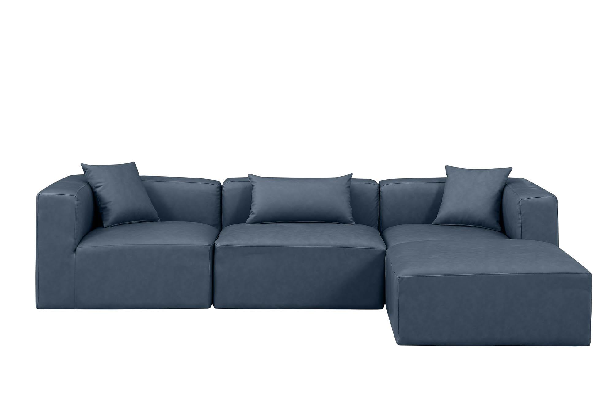 

        
Meridian Furniture CUBE 668Navy-Sec4A Modular Sectional Sofa Navy Faux Leather 094308318042
