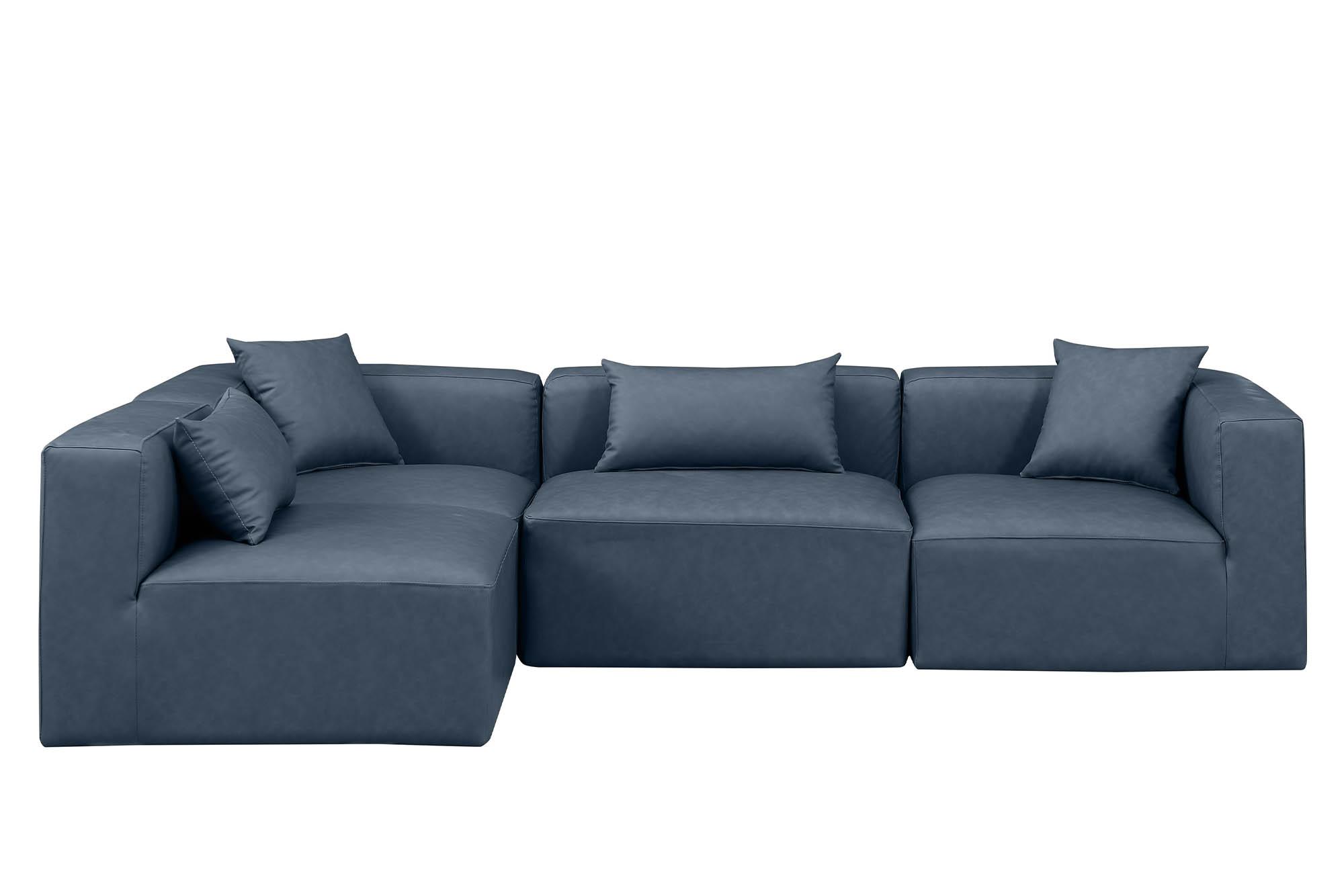 

        
Meridian Furniture CUBE 668Navy-Sec4B Modular Sectional Sofa Navy Faux Leather 094308318059
