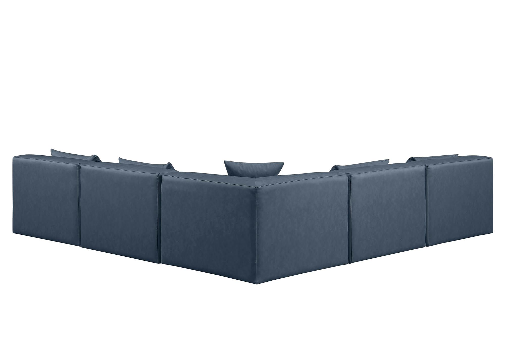 

        
Meridian Furniture CUBE 668Navy-Sec5B Modular Sectional Sofa Navy Faux Leather 094308318073
