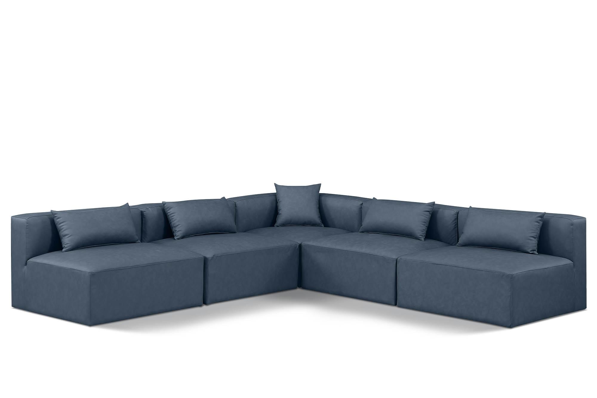 

    
Navy Faux Leather Modular Sectional CUBE 668Navy-Sec5B Meridian Contemporary
