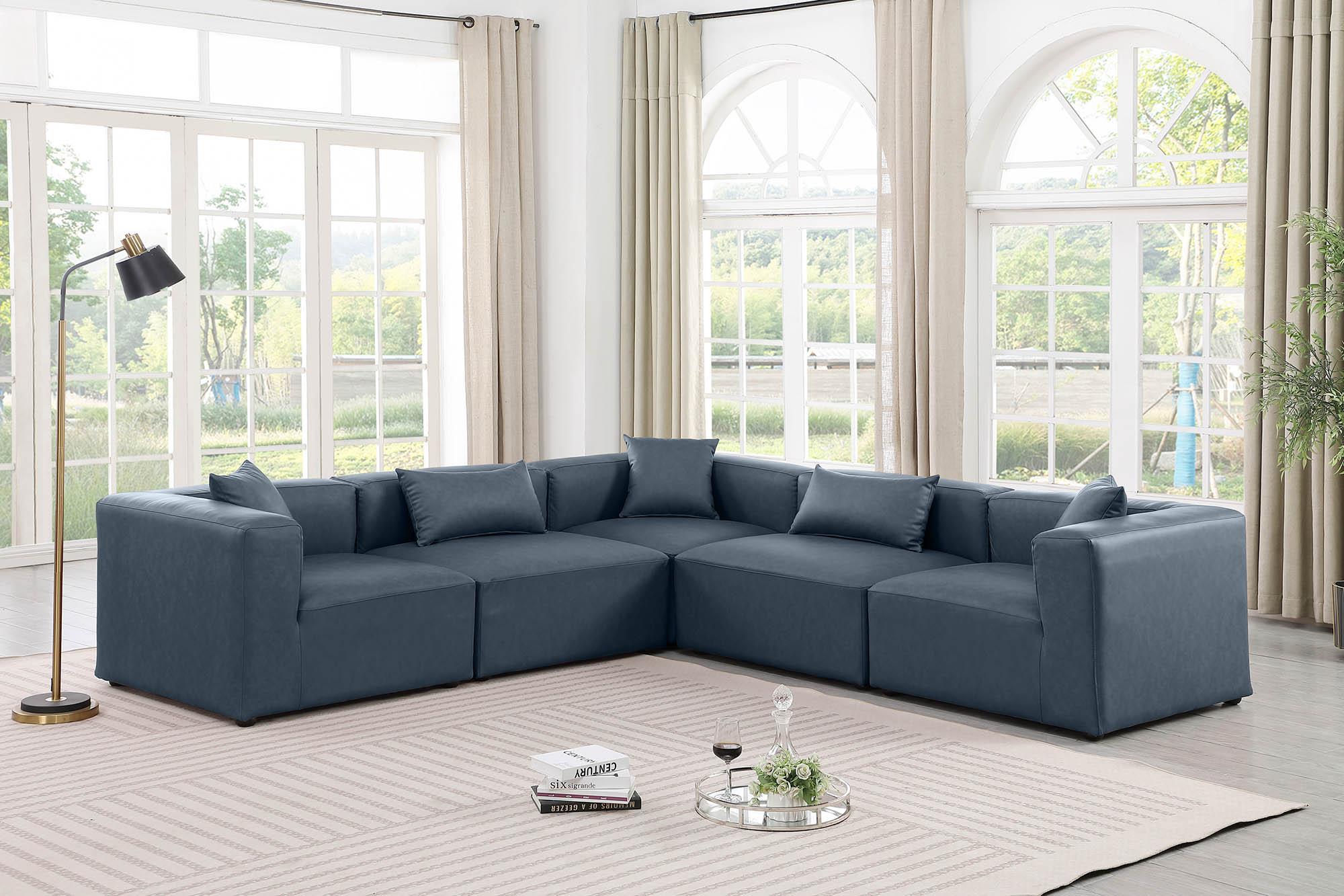 

    
Navy Faux Leather Modular Sectional CUBE 668Navy-Sec5C Meridian Modern
