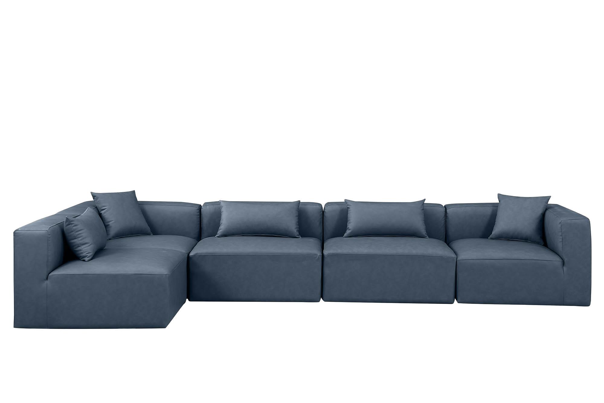 

        
Meridian Furniture CUBE 668Navy-Sec5D Modular Sectional Sofa Navy Faux Leather 094308318097
