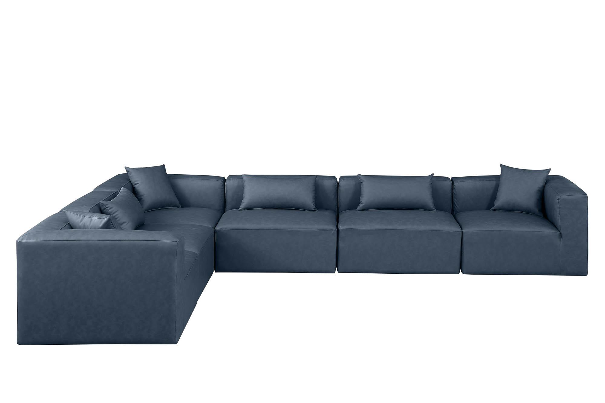 

        
Meridian Furniture CUBE 668Navy-Sec6A Modular Sectional Sofa Navy Faux Leather 094308318103
