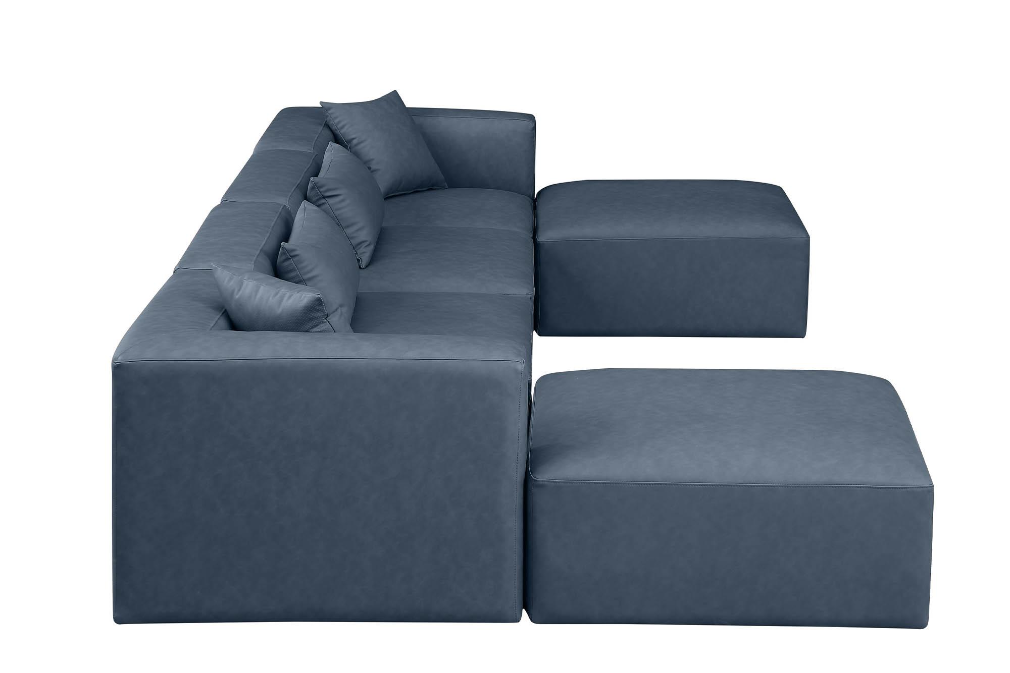 

        
Meridian Furniture CUBE 668Navy-Sec6B Modular Sectional Sofa Navy Faux Leather 094308318110

