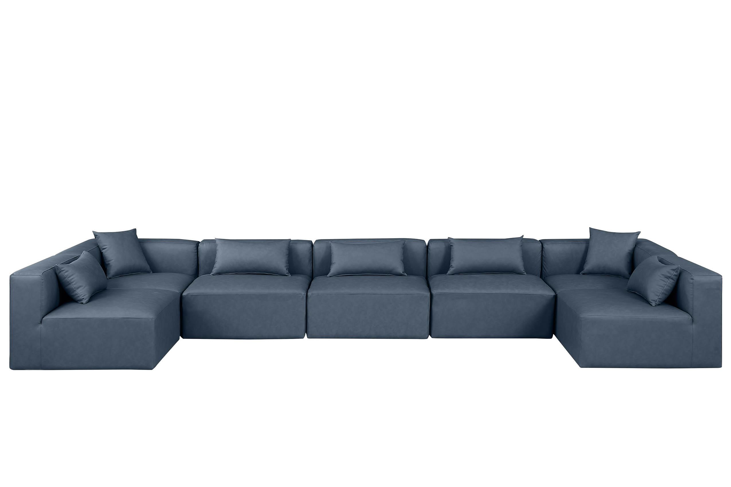 

        
Meridian Furniture CUBE 668Navy-Sec7B Modular Sectional Sofa Navy Faux Leather 094308318165
