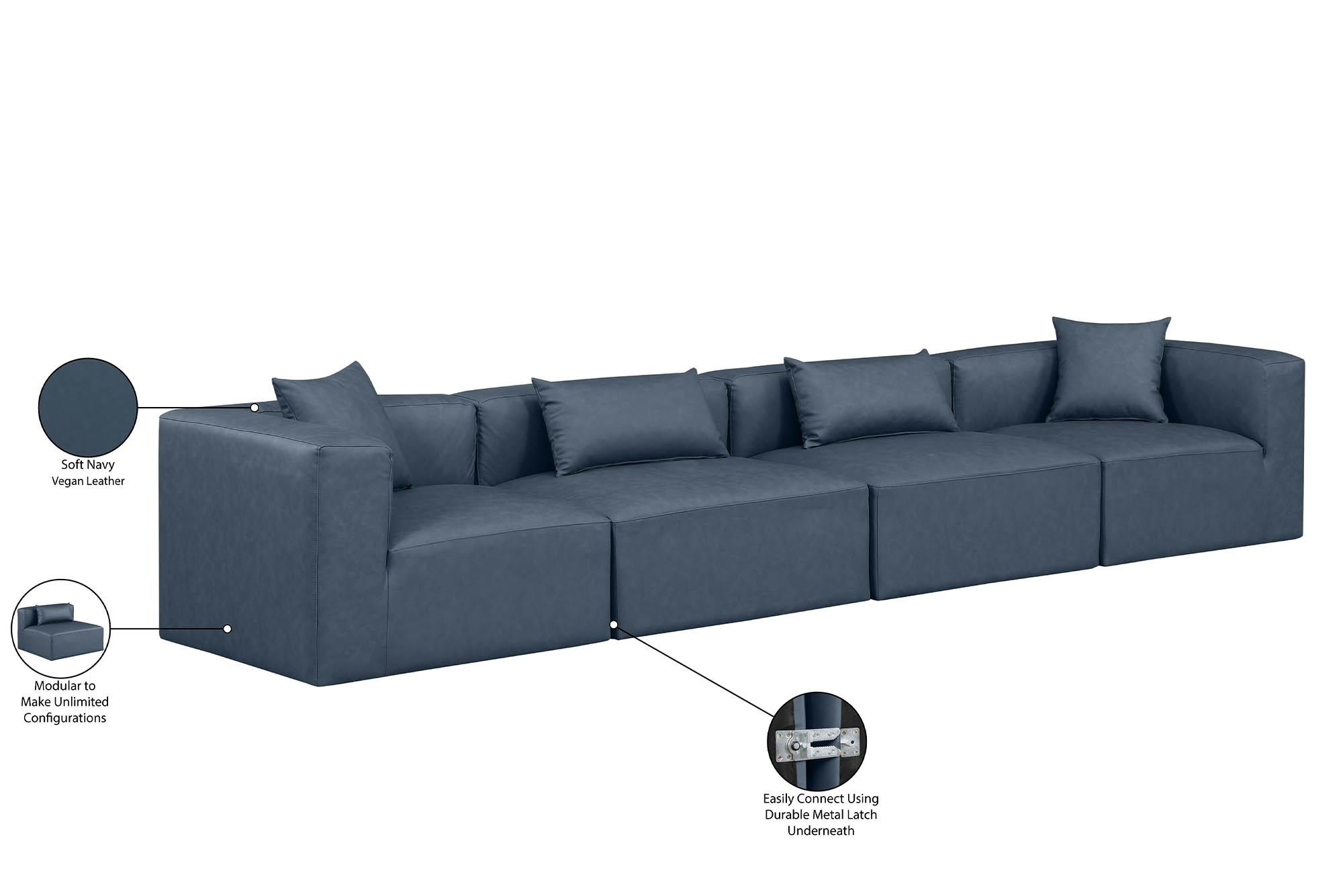 

        
Meridian Furniture CUBE 668Navy-S144B Modular Sofa Navy Faux Leather 094308318035
