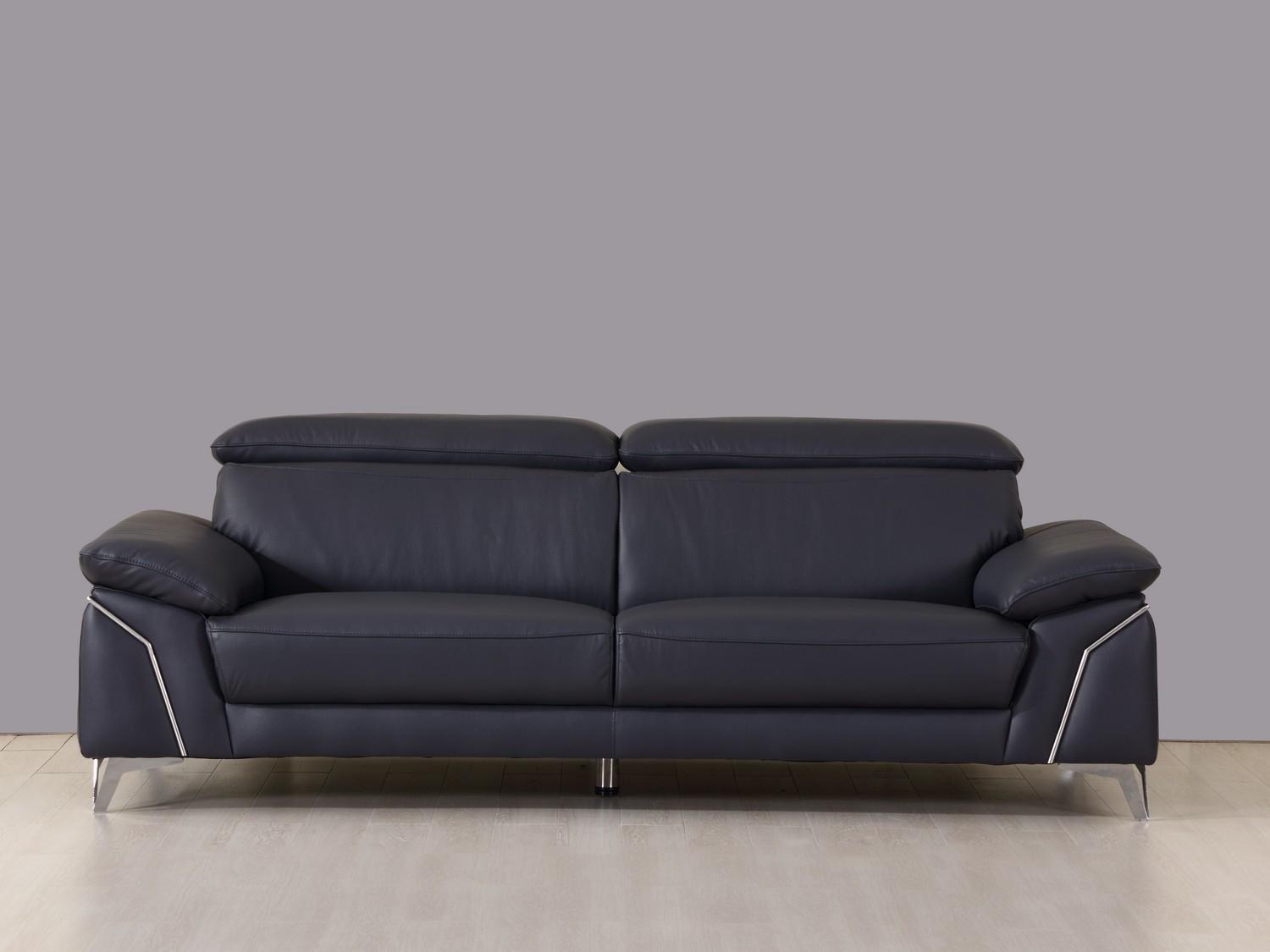 

        
Global United 727 Sofa Loveseat and Chair Set Navy blue Italian Leather 083398862764
