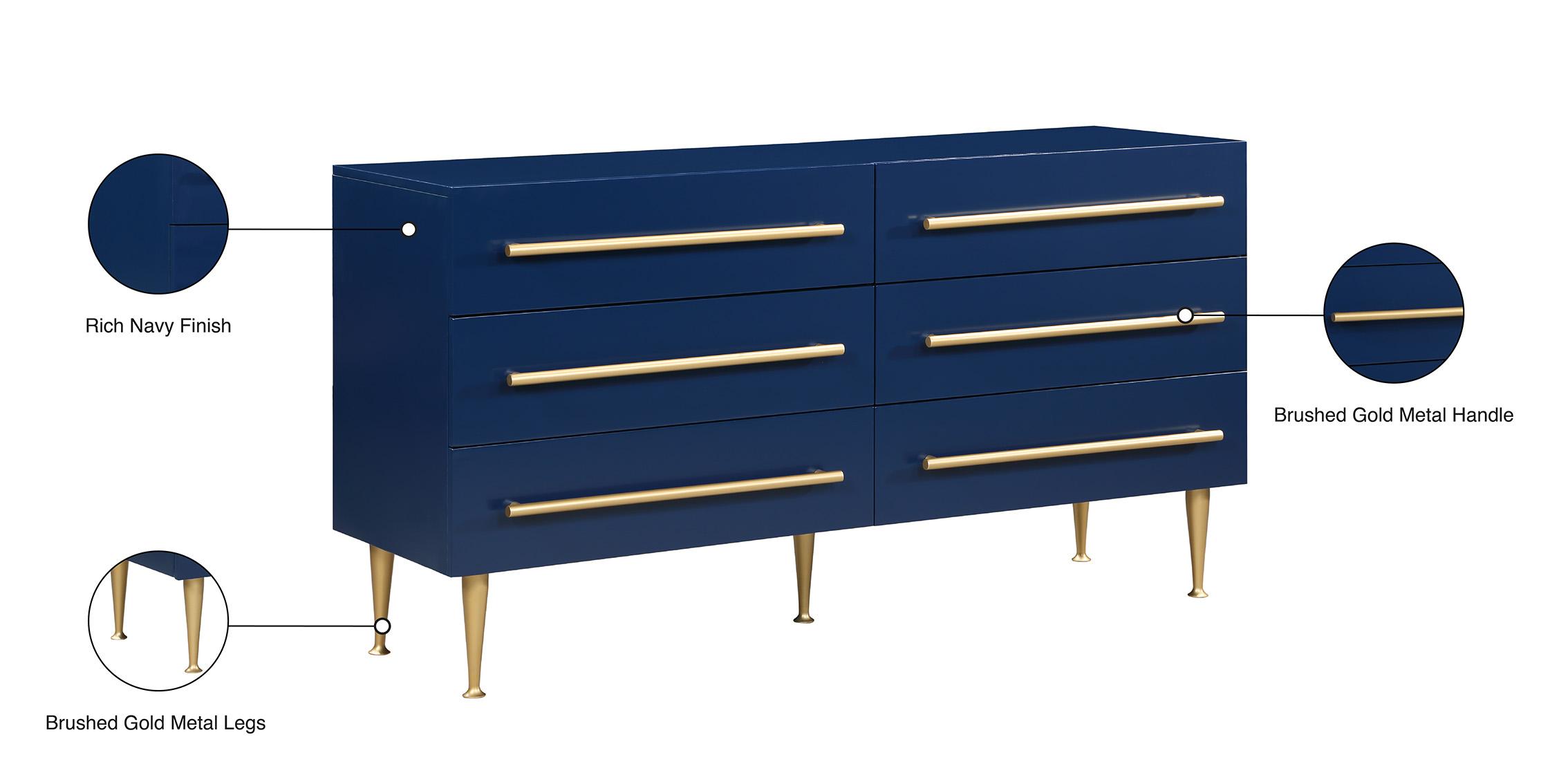 

        
Meridian Furniture MARISOL 844Navy-D Dresser Navy/Gold  753359808703
