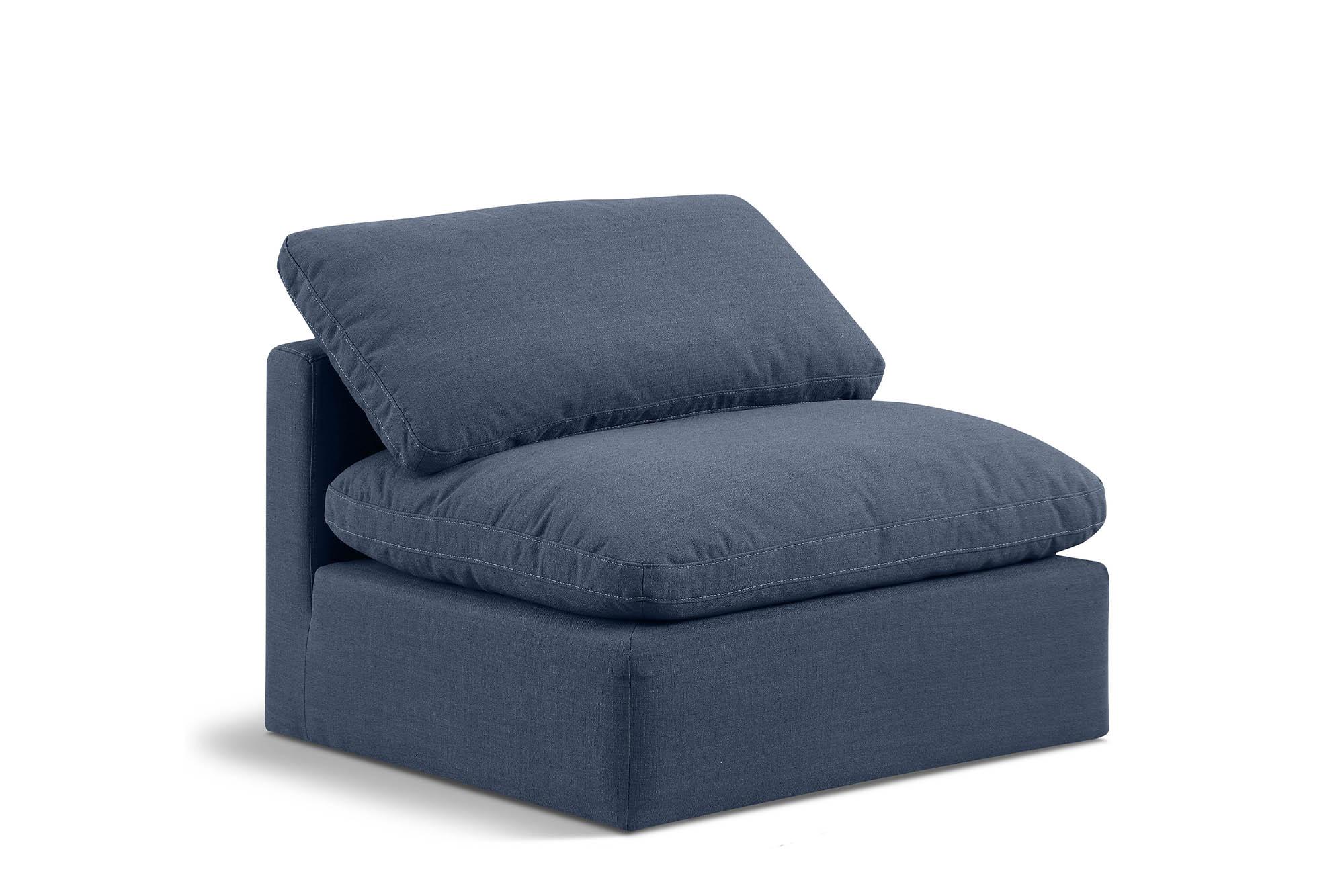 

    
Navy Linen Fabric Armless Chair INDULGE 141Navy-Armless Meridian Contemporary
