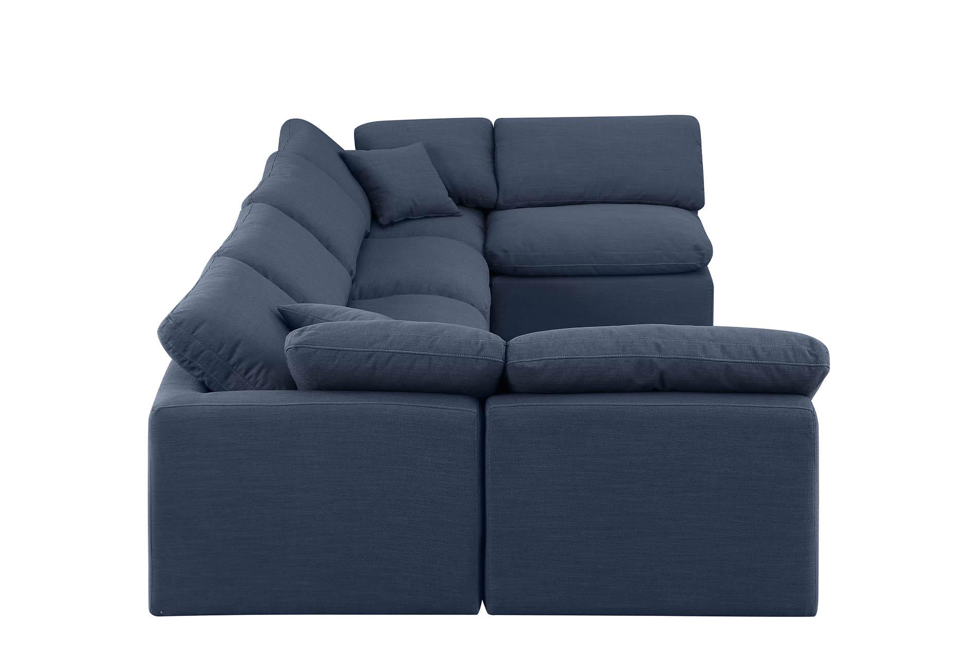 

        
Meridian Furniture INDULGE 141Navy-Sec6D Modular Sectional Blue Linen 094308314471
