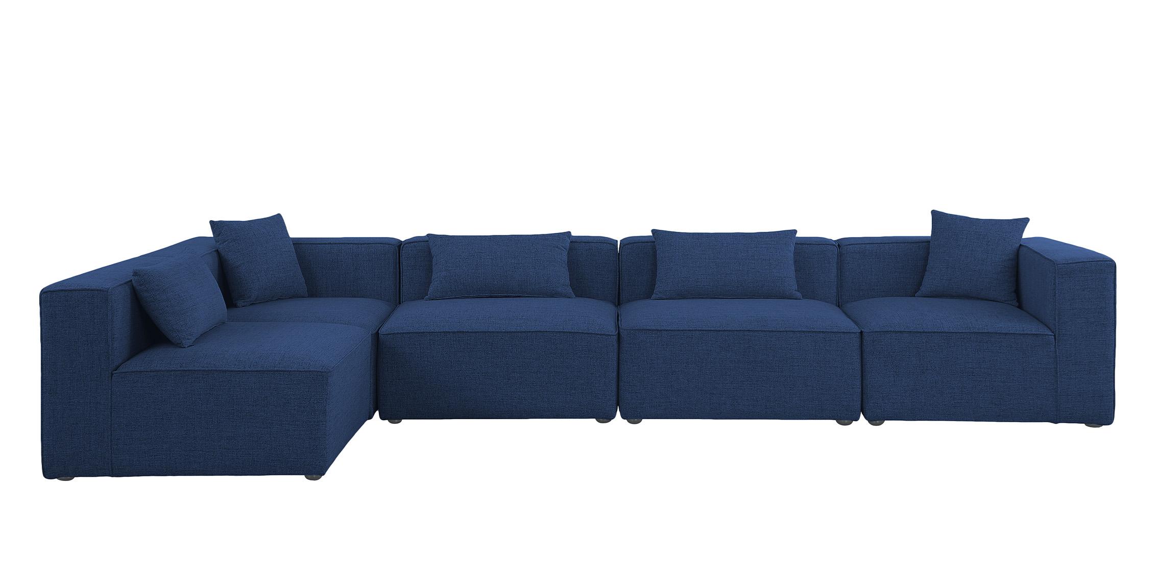 

    
630Navy-Sec5D Meridian Furniture Modular Sectional Sofa
