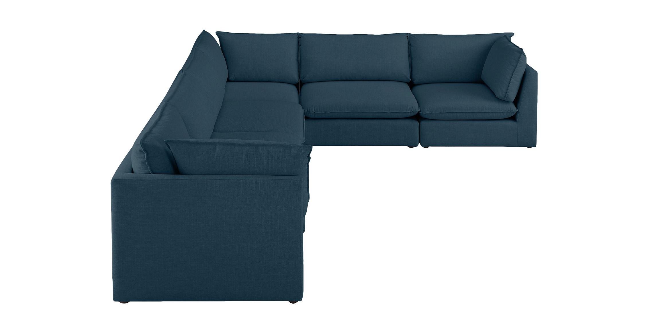 

        
Meridian Furniture MACKENZIE 688Navy-Sec6A Modular Sectional Navy Linen 094308267784
