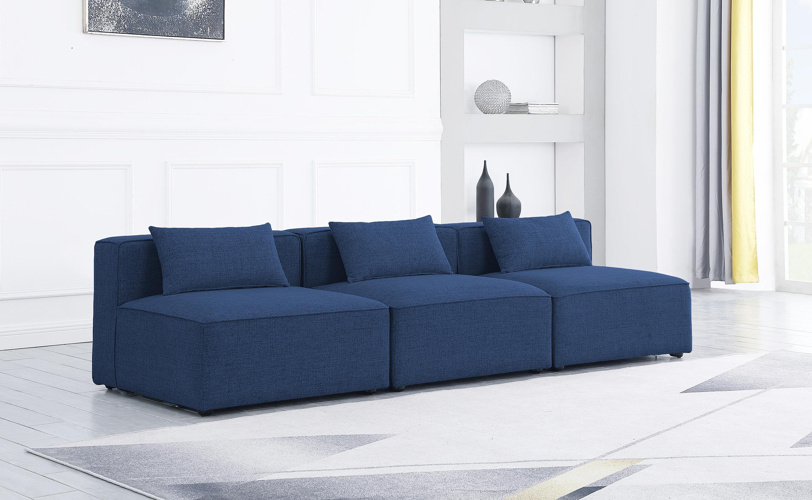 

    
NAVY Linen Modular Sofa CUBE 630Navy-S108A Meridian Contemporary Modern
