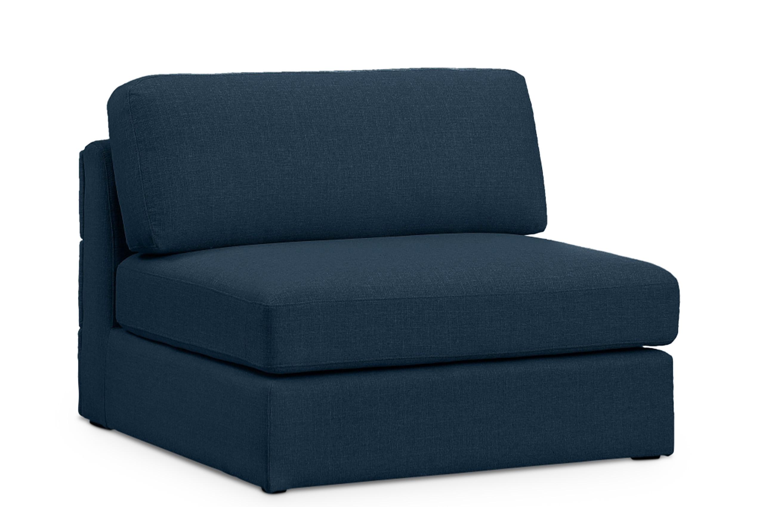 Meridian Furniture BECKHAM 681Navy-Armless Armless Chair