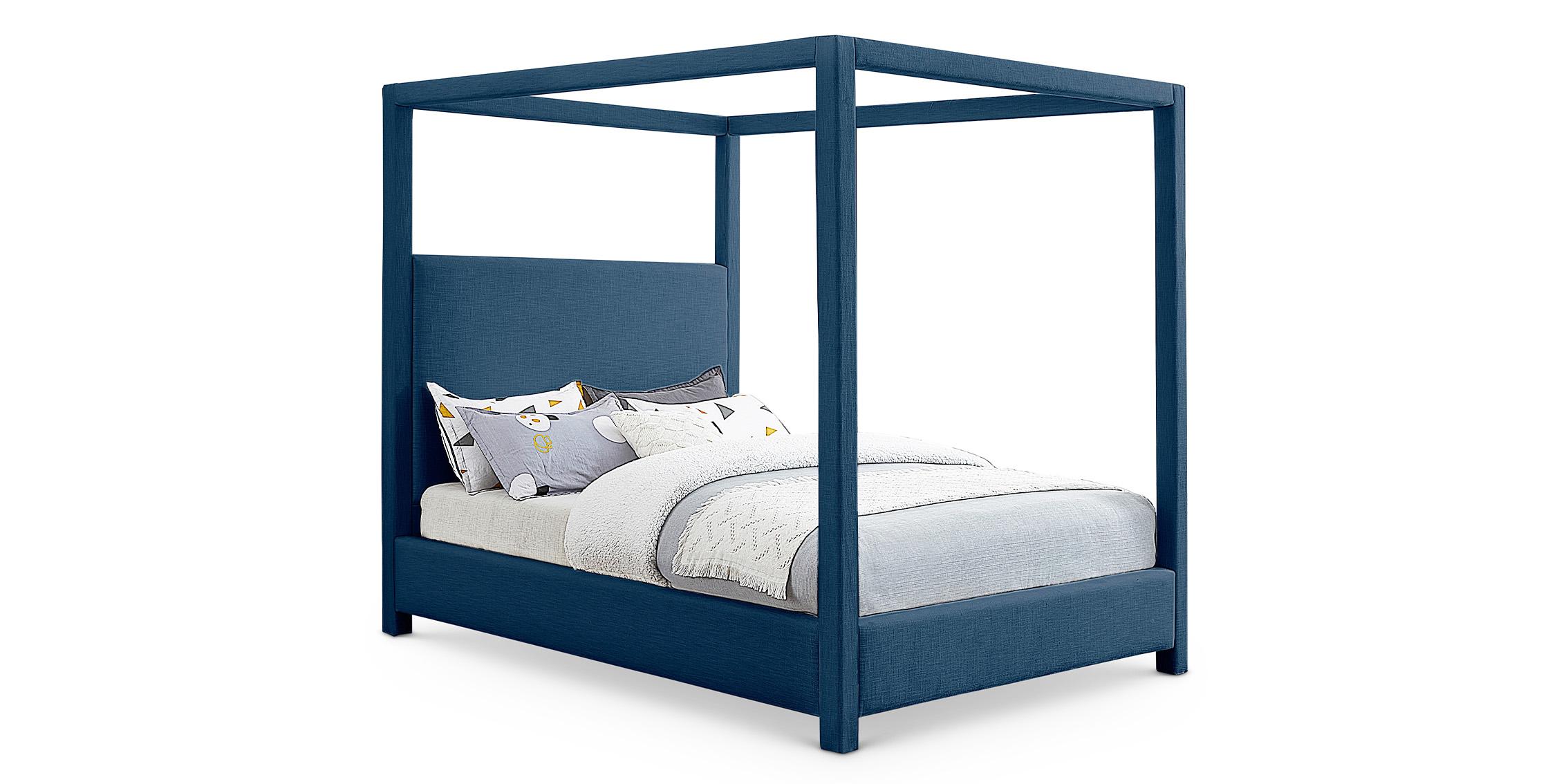 Meridian Furniture EmersonNavy-Q Canopy Bed