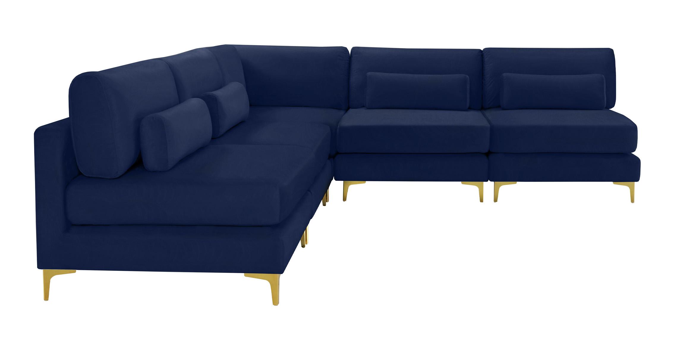 

    
605Navy-Sec5B Meridian Furniture Modular Sectional Sofa
