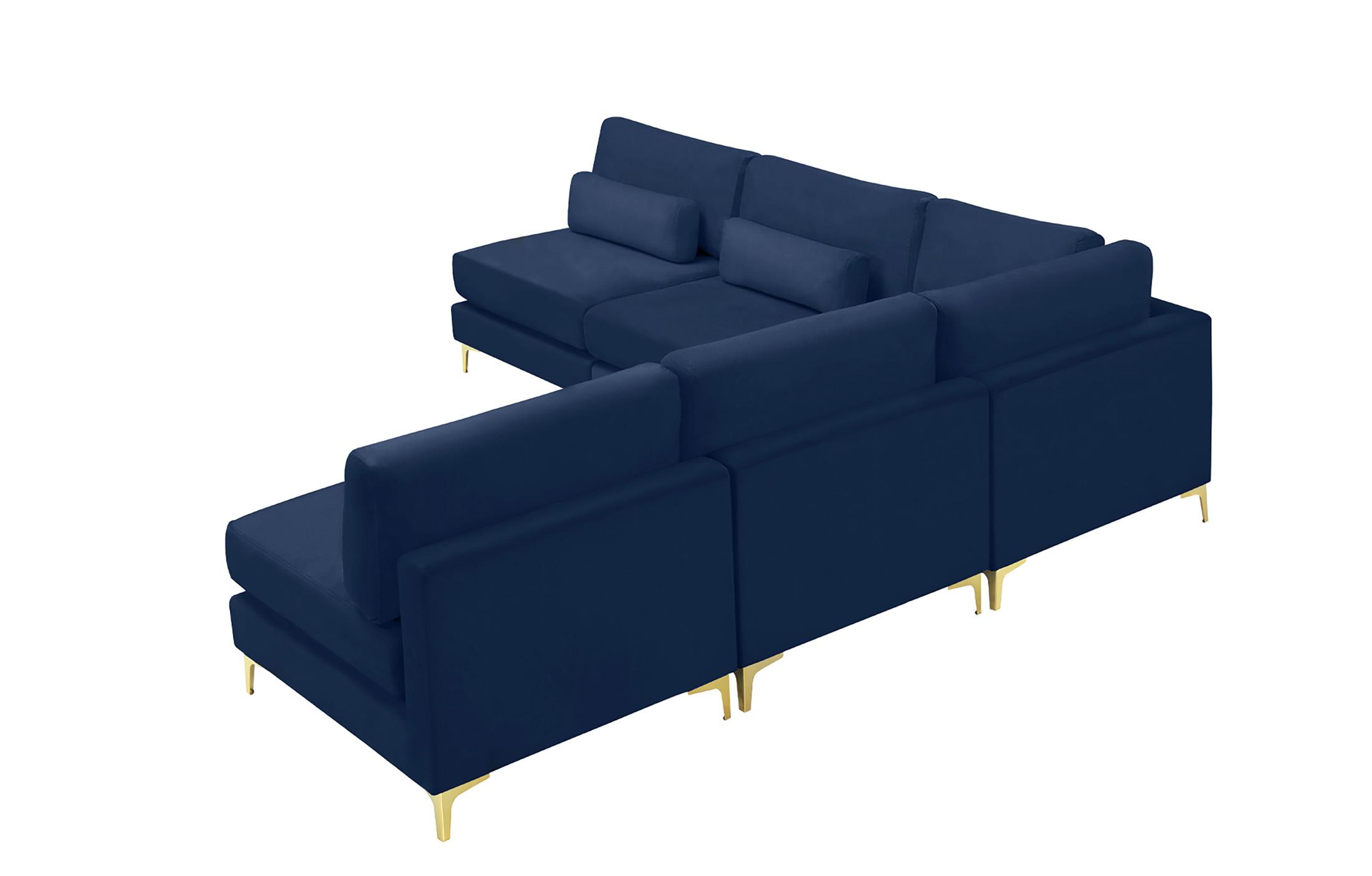 

        
Meridian Furniture JULIA 605Navy-Sec5B Modular Sectional Sofa Navy Velvet 753359809519

