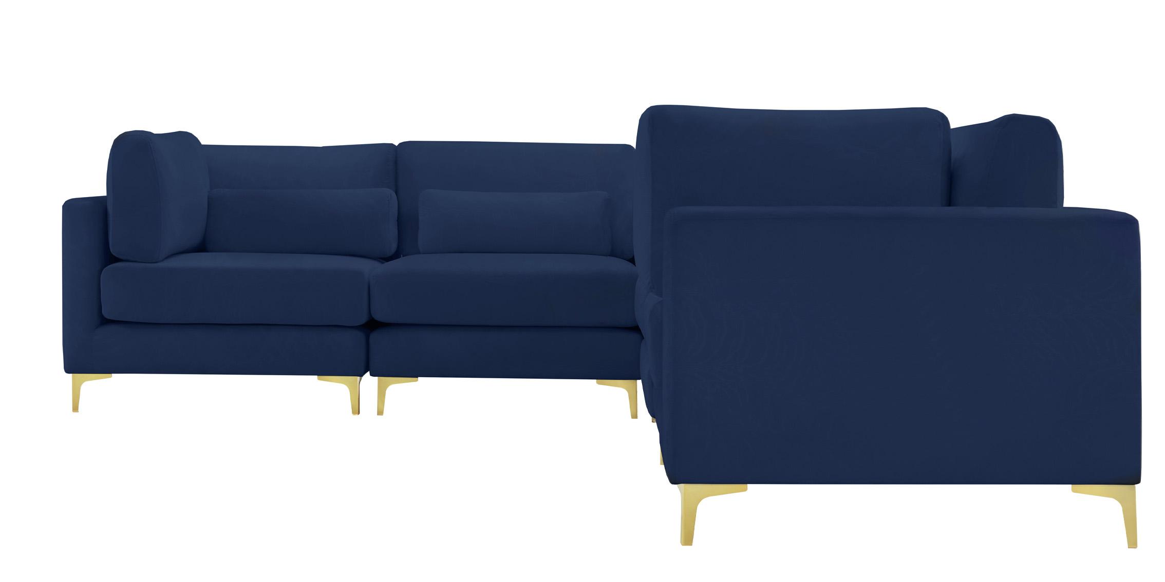 

    
605Navy-Sec5C Meridian Furniture Modular Sectional Sofa
