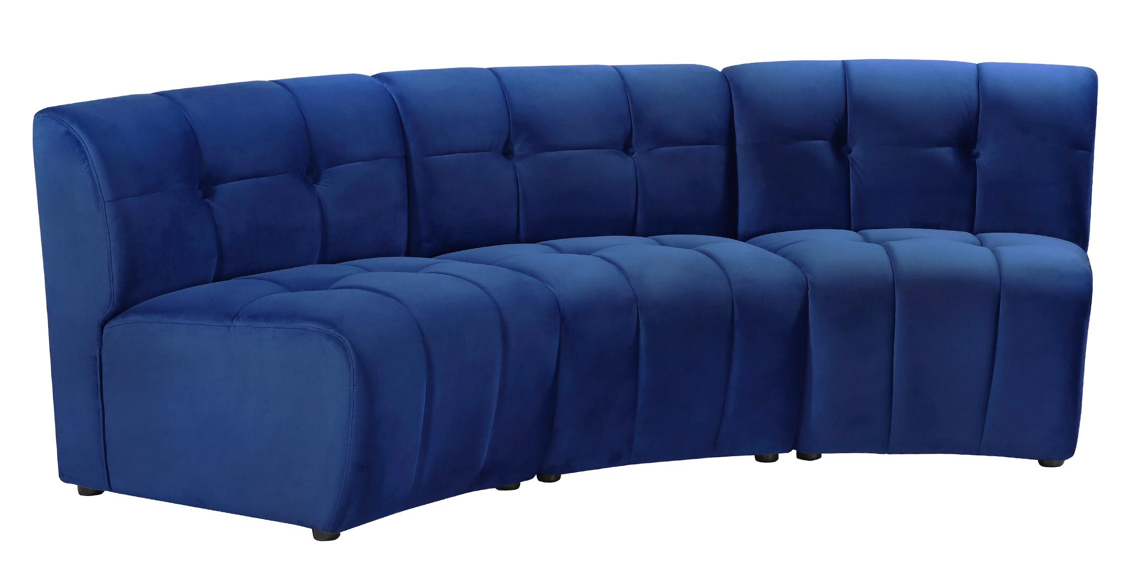 

        
Meridian Furniture LIMITLESS 645Navy-3PC Modular Sectional Sofa Navy Velvet 753359807829
