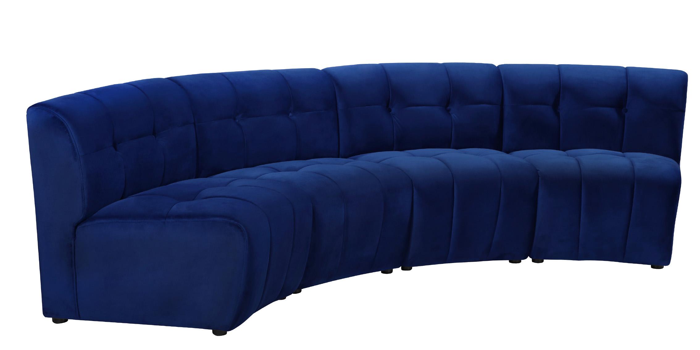 

        
Meridian Furniture LIMITLESS 645Navy-4PC Modular Sectional Sofa Navy Velvet 753359807836
