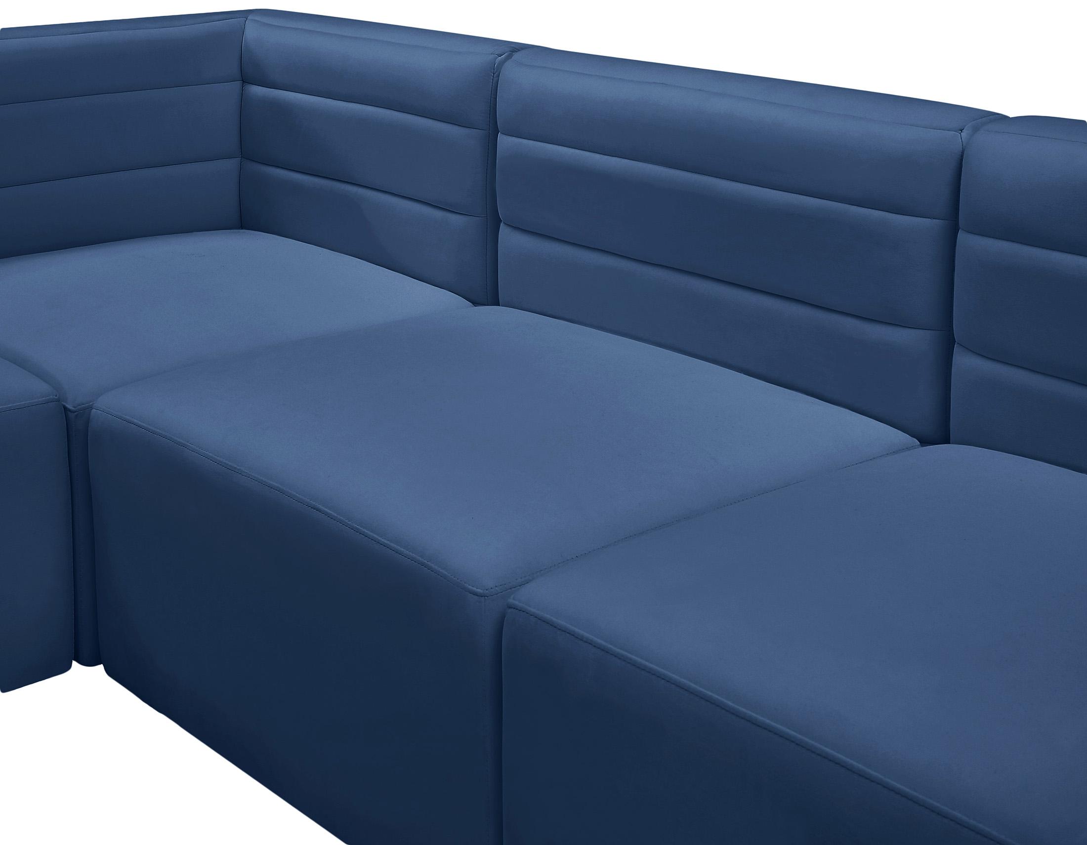 

    
 Shop  Navy Velvet Modular Comfort Sofa Quincy 677Navy-S126 Meridian Contemporary
