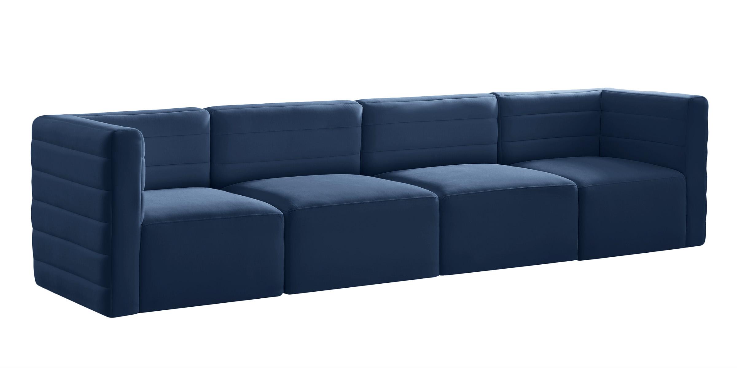 

    
Navy Velvet Modular Comfort Sofa Quincy 677Navy-S126 Meridian Contemporary
