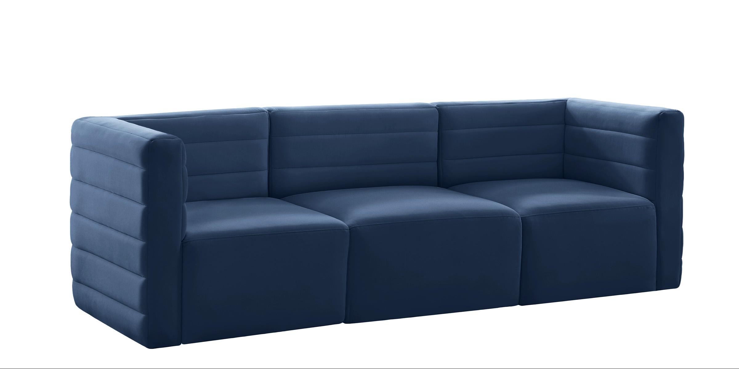 

    
Navy Velvet Modular Comfort Sofa Quincy 677Navy-S95 Meridian Contemporary
