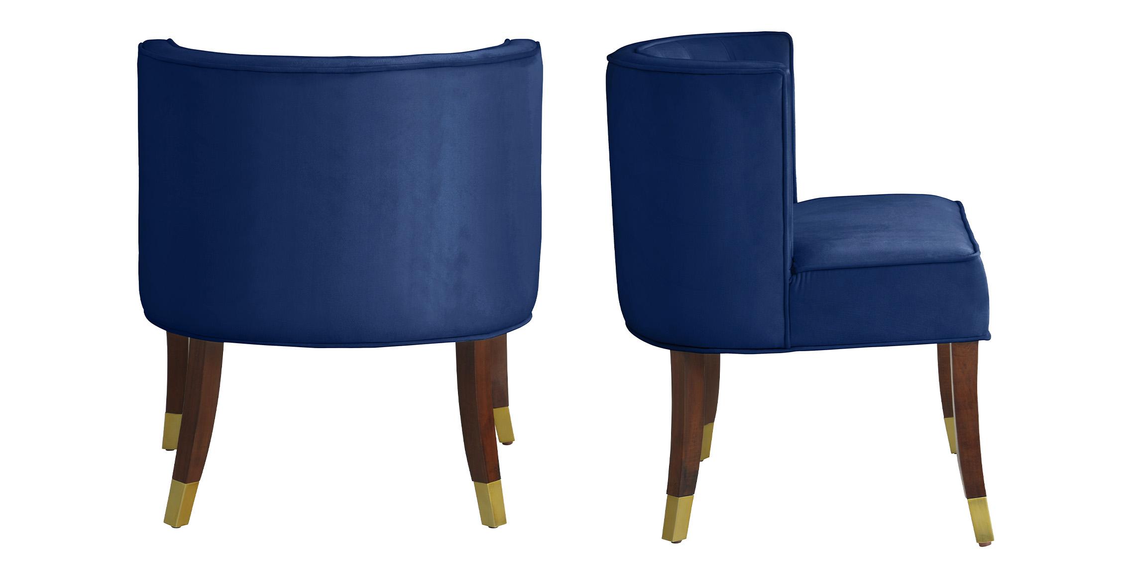

        
Meridian Furniture PERRY 933Navy-C Dining Chair Set Navy/Espresso Velvet 753359804989
